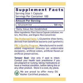 Premier Glutamine 100 capsules dans un environnement naturel