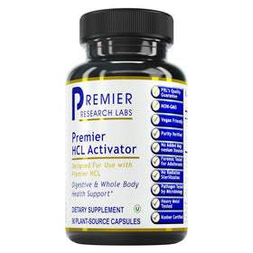 Premier Research Labs Activator HCL 90 capsules végétariennes vue de face