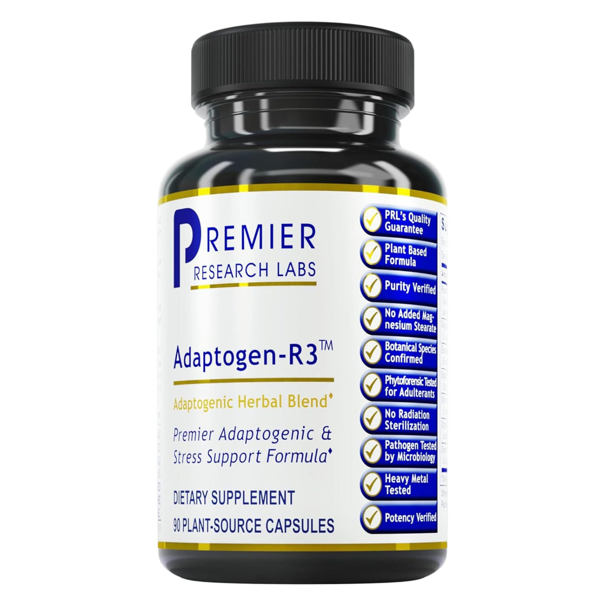 Premier Research Labs Adaptogen-R3 90 capsules végétariennes face avant