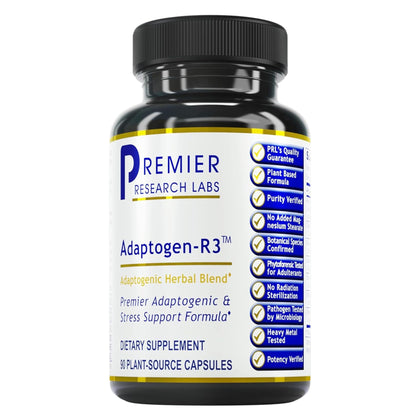Premier Research Labs Adaptogen-R3 90 capsules végétariennes face avant