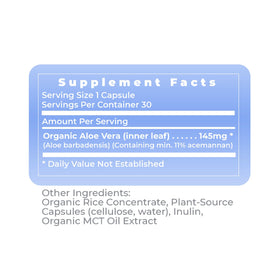 Premier Research Labs Aloe Vera Capsules 145mg 30 végétales avec gélules visibles