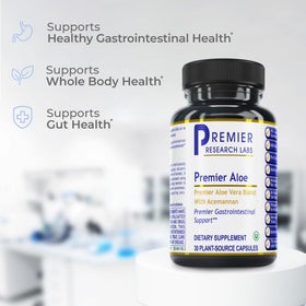 Premier Research Labs Aloe Vera Capsules 145mg 30 végétales ouverte
