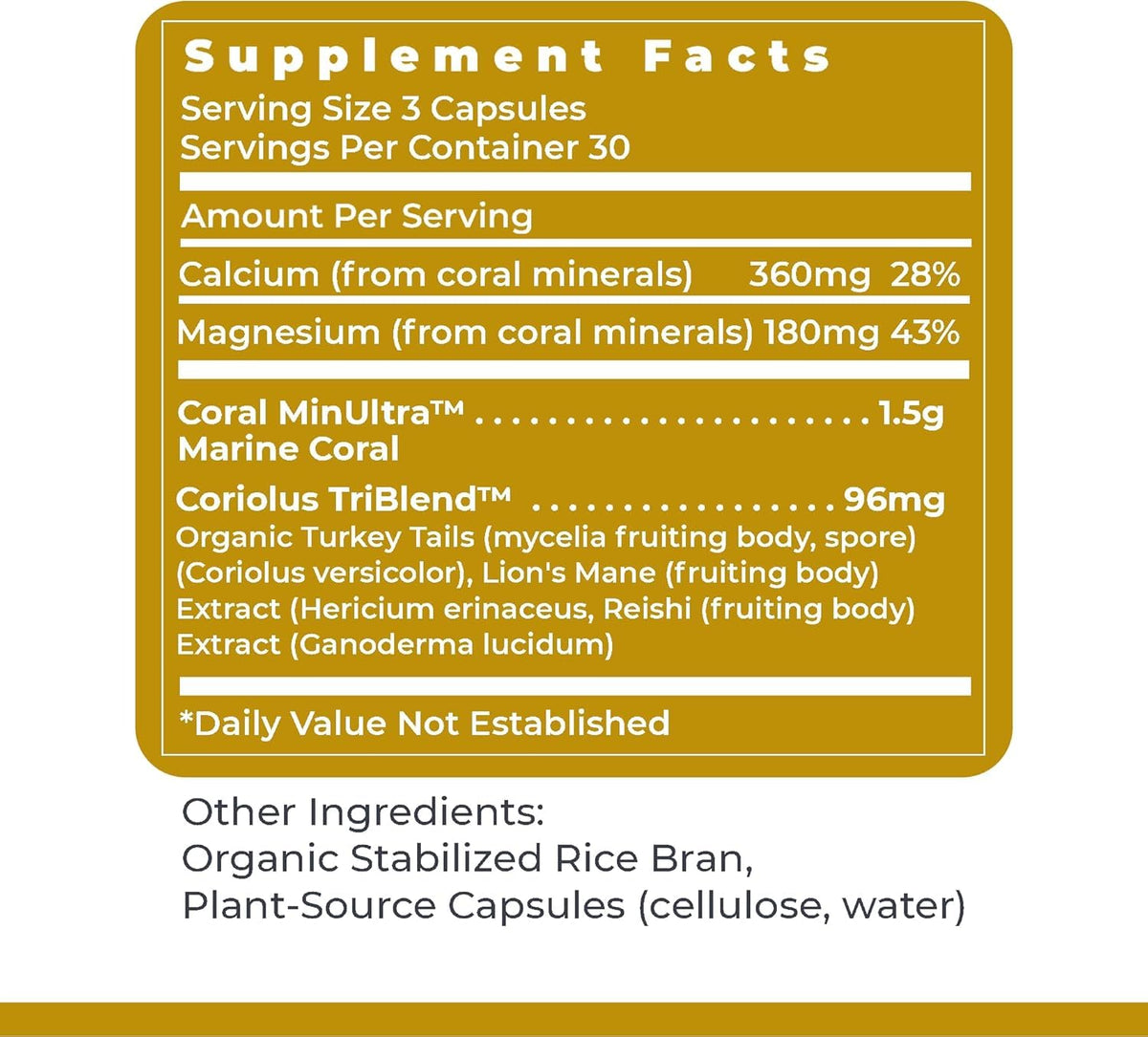 Premier Research Labs Calcium Magnesium Plus capsules on a wooden table