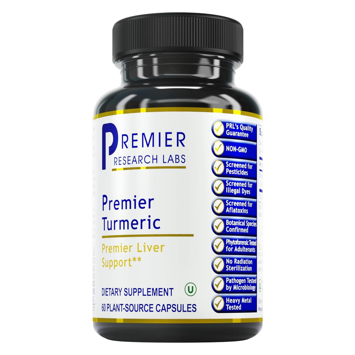 Premier Research Labs Capsules de Curcuma 500 mg vue de face