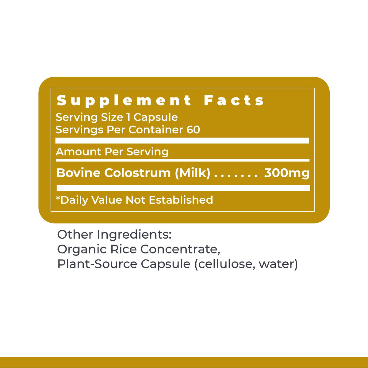 Premier Research Labs Colostrum-IgG en format capsule