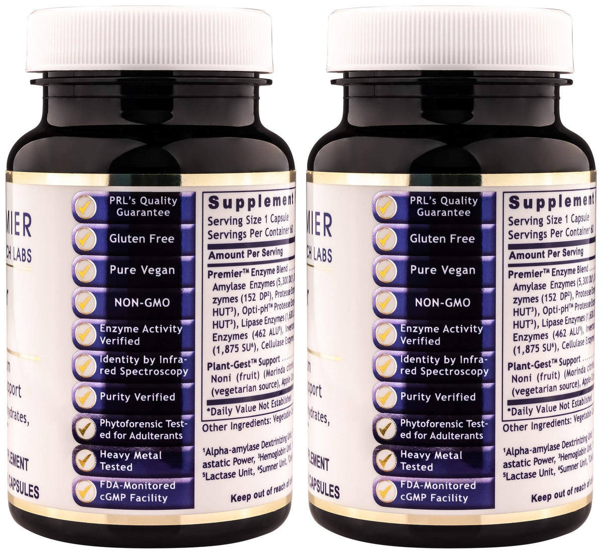 Premier Research Labs Complément Alimentaire 60 Capsules avec capsules sur une table