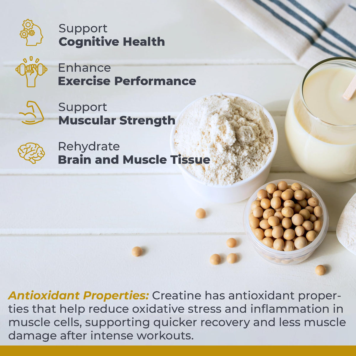 Premier Research Labs créatine monohydrate 5000mg sur un fond neutre