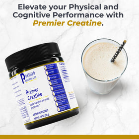 Premier Research Labs créatine monohydrate en poudre 259g vue arrière