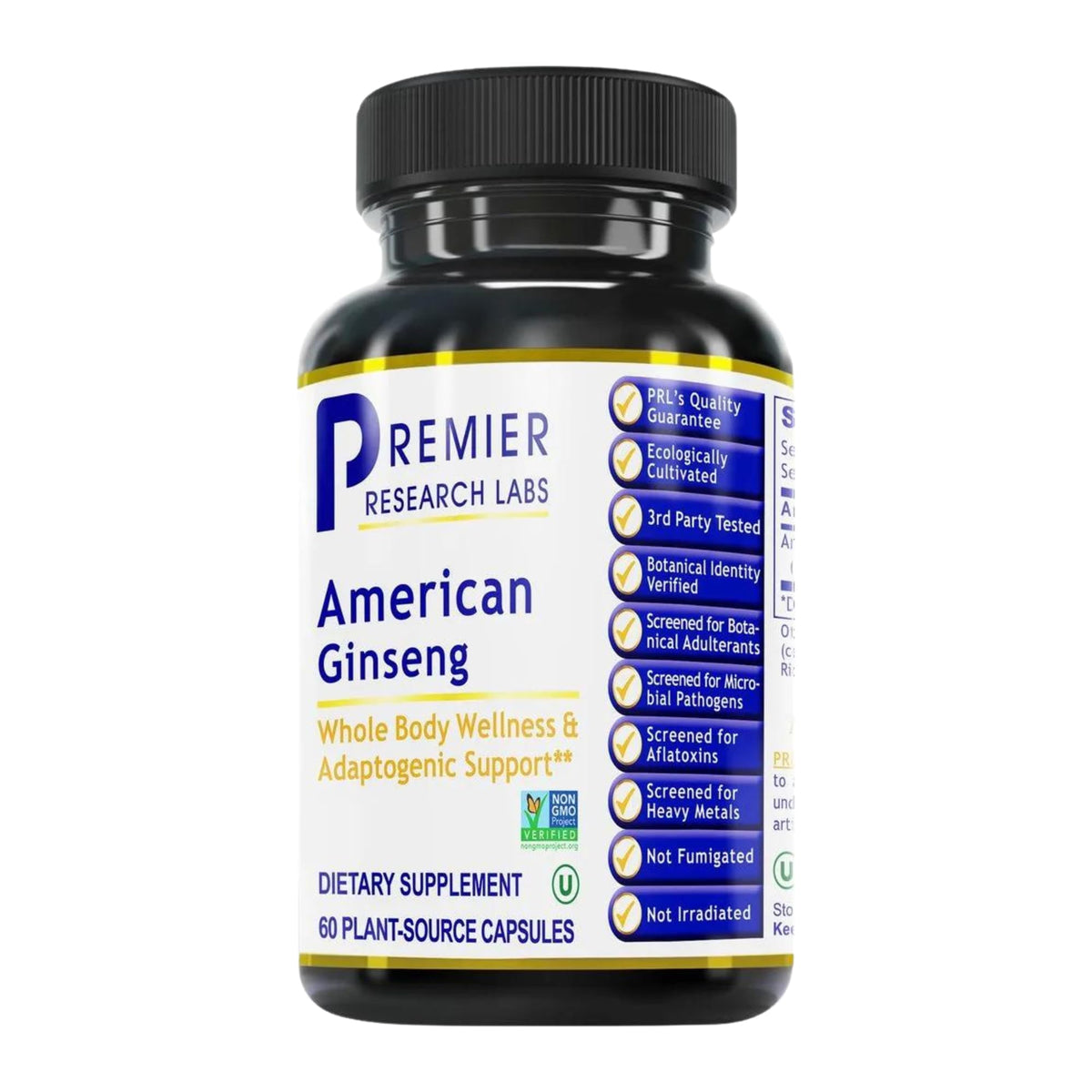 Premier Research Labs Ginseng Américain Capsules 900 mg - vue avant