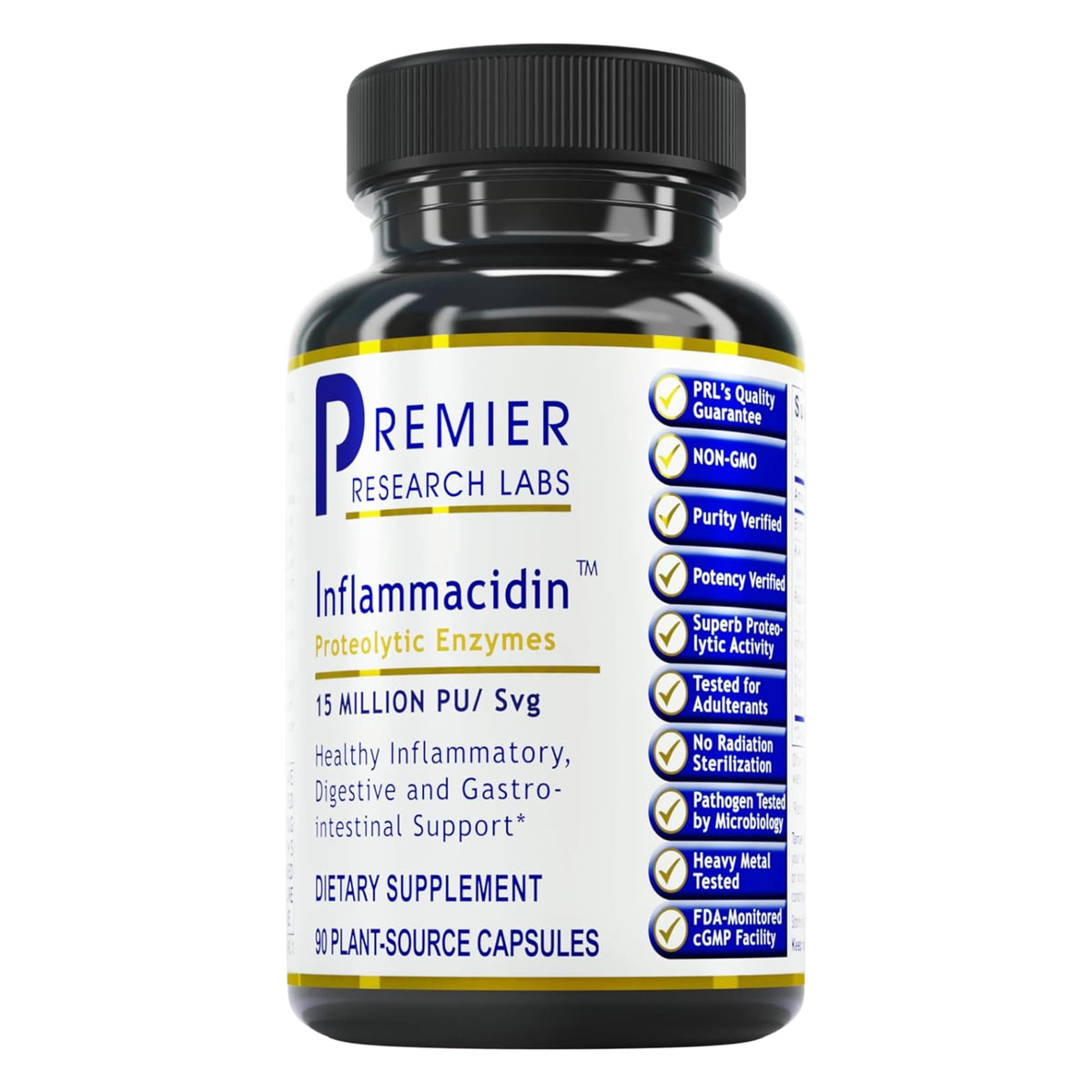 Premier Research Labs Inflammacidin 90 capsules végétariennes, vue avant