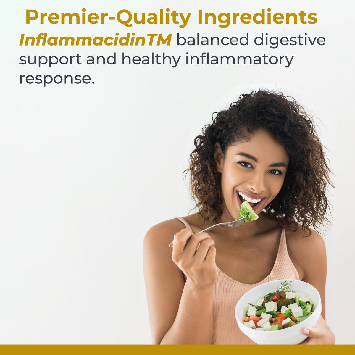 Premier Research Labs Inflammacidin, capsules végétariennes sur fond blanc
