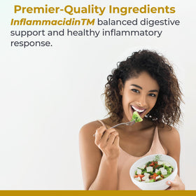 Premier Research Labs Inflammacidin, capsules végétariennes sur fond blanc