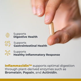 Premier Research Labs Inflammacidin, vue arrière de l'emballage