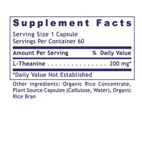 Premier Research Labs L-Théanine Double Force 200 mg - emballage ouvert avec capsules