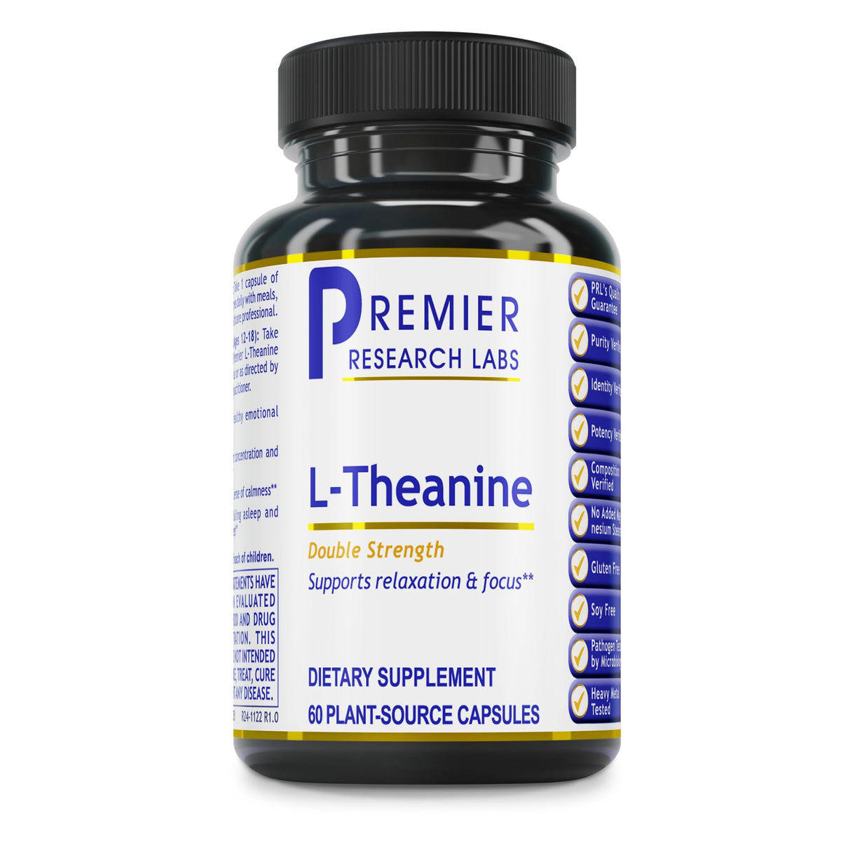 Premier Research Labs L-Théanine Double Force 200 mg - vue avant de l'emballage