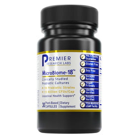 Premier Research Labs MicroBiome-18 30 capsules végétariennes, vue avant