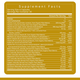 Premier Research Labs Multivitamines Végétales 120 Capsules ouvertes