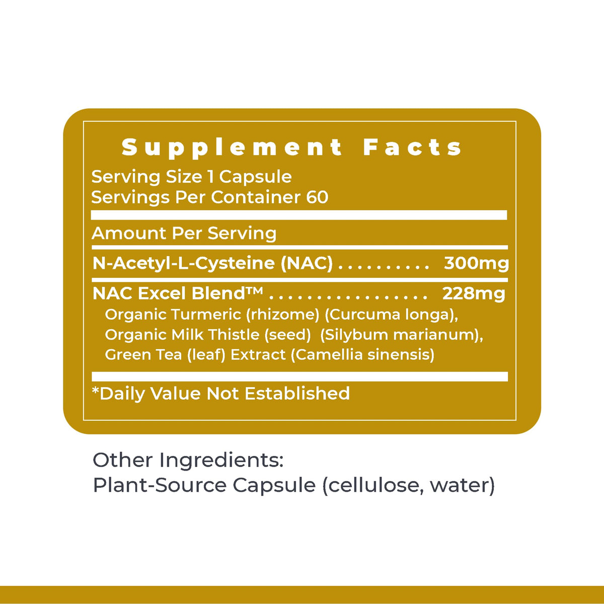 Premier Research Labs NAC 300mg capsules sur une table