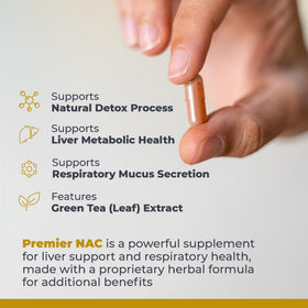 Premier Research Labs NAC 300mg étiquette nutritionnelle