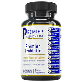 Premier Research Labs Probiotiques 30 capsules végétariennes, vue de face
