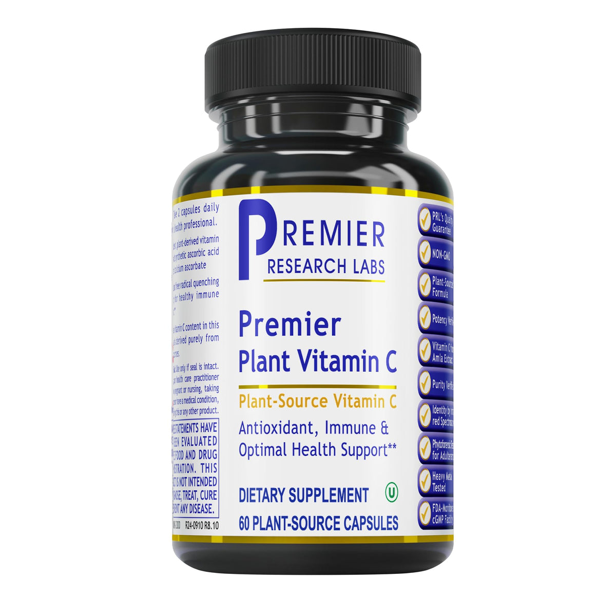 Premier Research Labs Vitamine C 60 capsules végétariennes vue de face