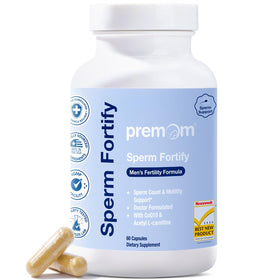 Premom Sperm Fortify 60 capsules vue avant avec étiquette