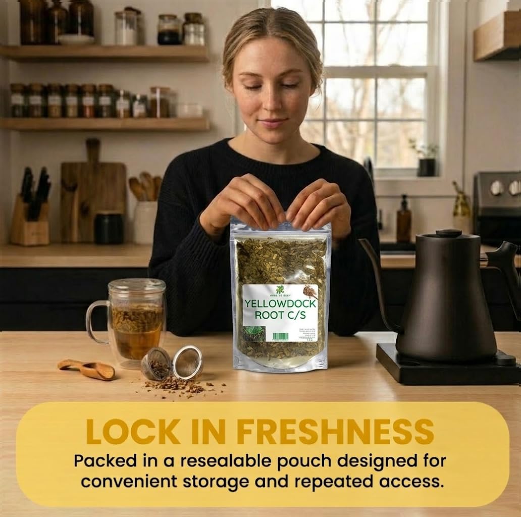 Préparation d'infusion avec racine de Jaune Dock
