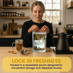 Préparation d'infusion avec racine de Jaune Dock