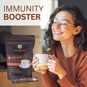 Préparation d'un café glacé avec sachet Youngevity