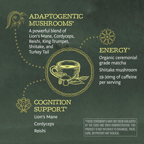 Préparation d'un latte glacé avec la poudre de champignon matcha