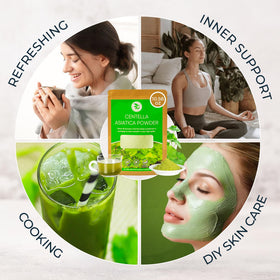 Préparation d'un masque facial avec de la poudre de Centella Asiatica