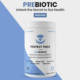 Préparation d'un smoothie avec la poudre de prébiotique PERFECT PASS