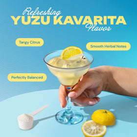 Préparation d'une boisson au kava KAVA PUNCH dans un verre