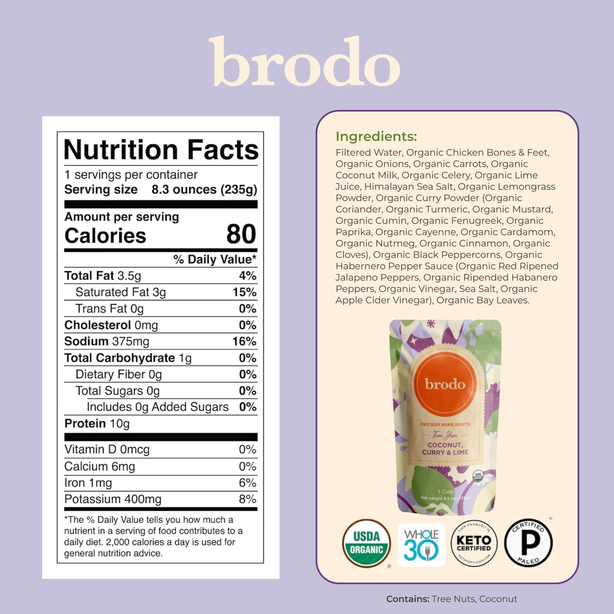 Préparation de bouillon d'os collagène Brodo pour une soupe