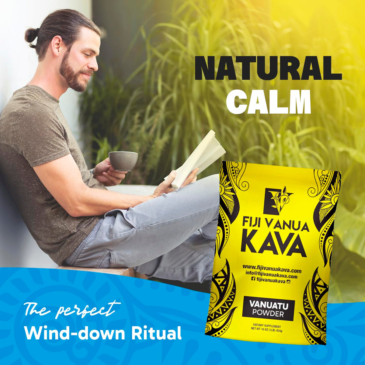 Préparation de la boisson de kava avec la poudre Fiji Vanua