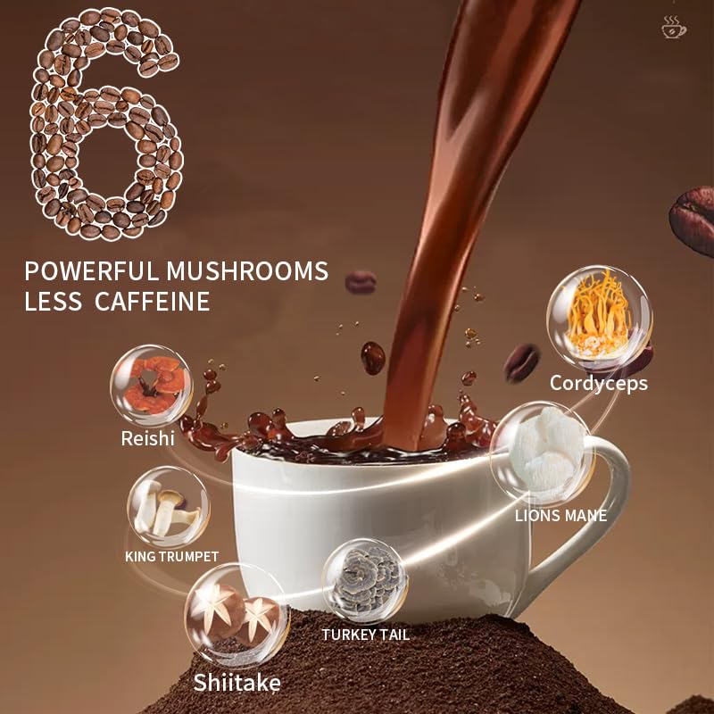 Préparation du café aux champignons YEGE avec lait