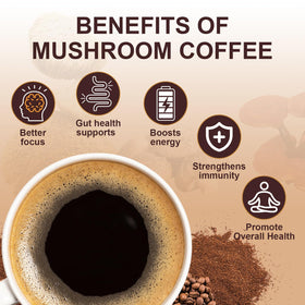 Préparation du café champignon Bcuelov avec de l'eau chaude