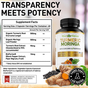 Présentation de la poudre de moringa et curcuma PIUS NATURE