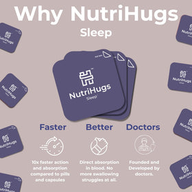 Présentation des bandes orales MedHugs NutriHugs sur une surface plane