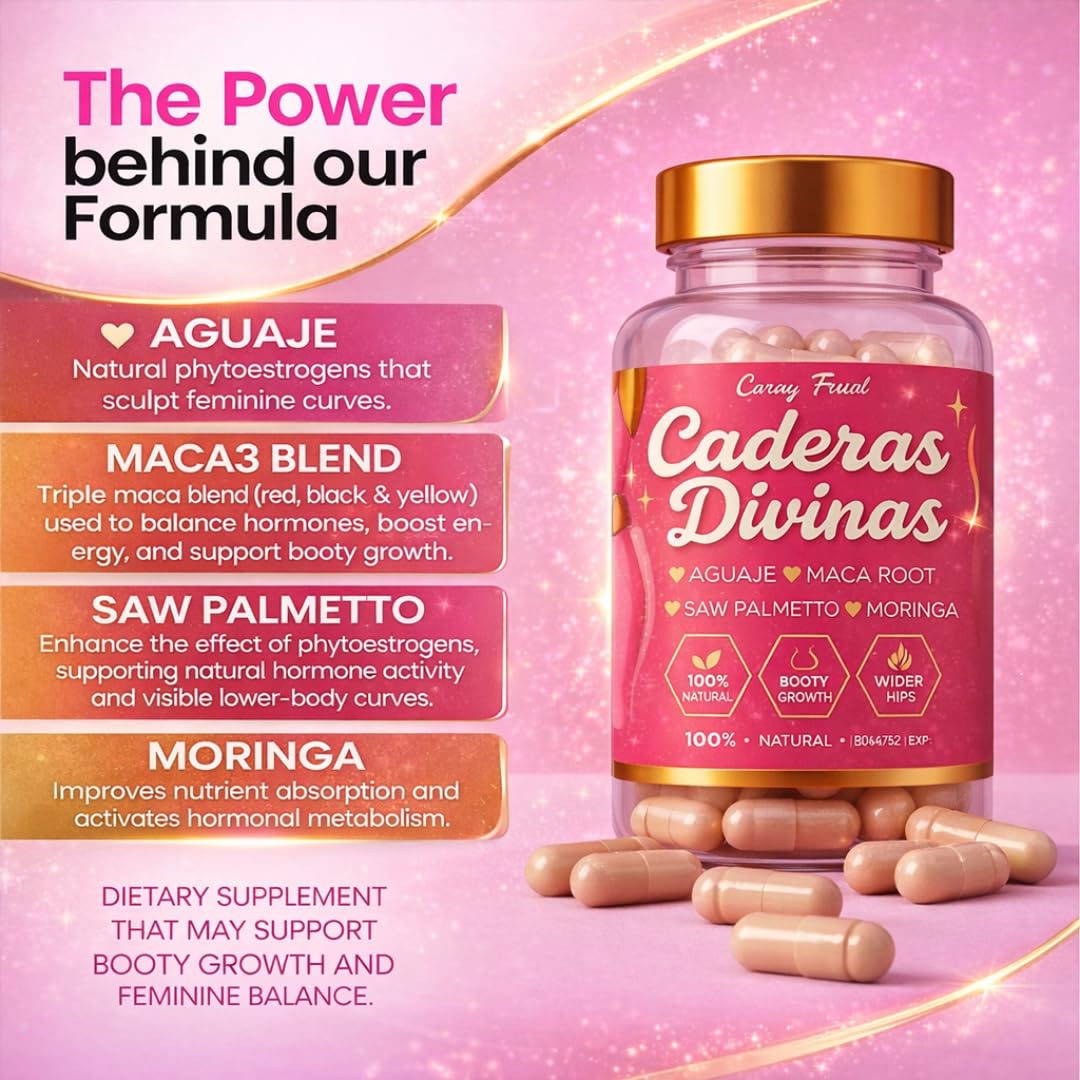 Présentation des capsules Aguaje + Maca Curvy Fruit sur un fond neutre