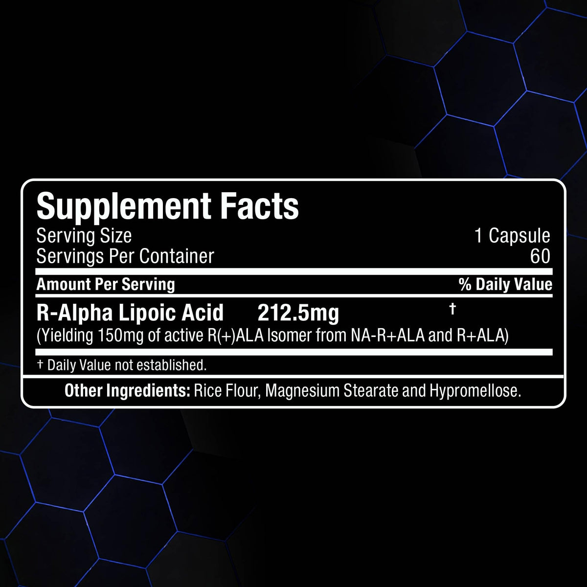 Présentation des capsules ALLMAX R+ALA sur une table