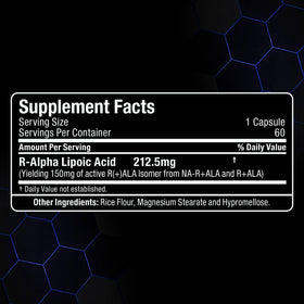 Présentation des capsules ALLMAX R+ALA sur une table