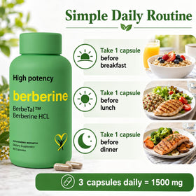 Présentation des capsules de Berbérine sur une surface