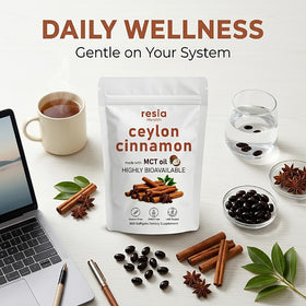 Présentation des capsules de Ceylon Cinnamon avec Huile MCT