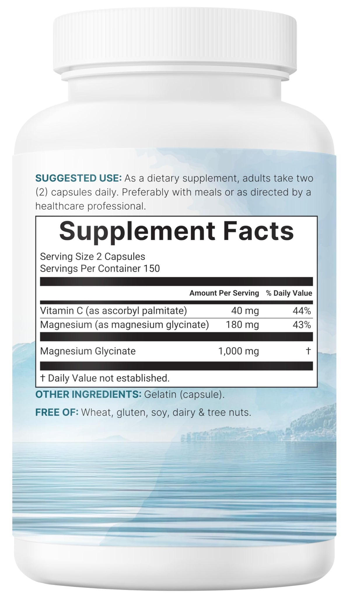 Présentation des capsules de glycinate de magnésium