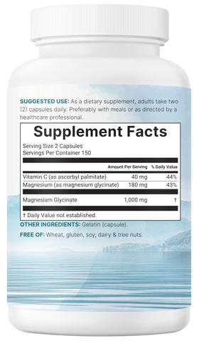 Présentation des capsules de glycinate de magnésium