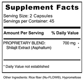 Présentation des capsules de Shilajit Jiva Botanicals sur un fond neutre