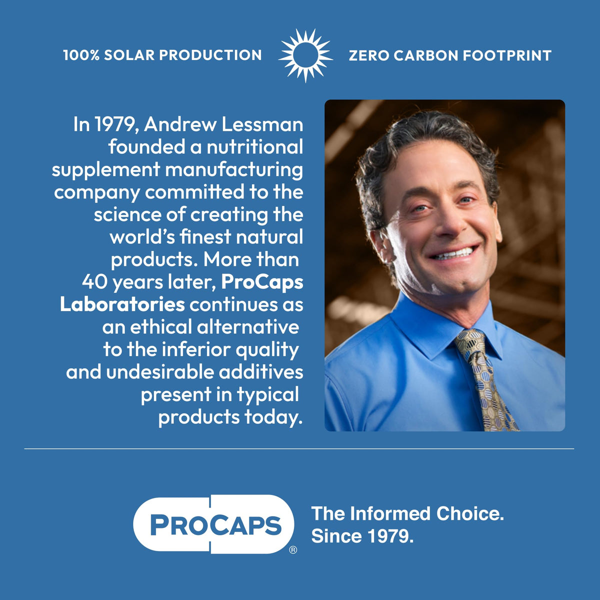 Présentation des capsules ProCaps d'ANDREW LESSMAN avec un verre d'eau