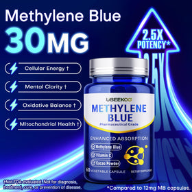 Présentation des capsules vegan de bleu de méthylène UBEEKOO
