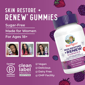 Présentation des gummies MARYRUTH'S avec des herbes